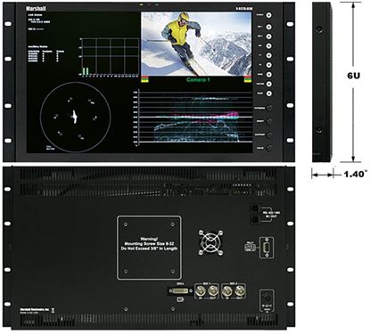 Immagine di V-R171X-DLW 17' Native HD Resolution IMD LCD Rack Mount Monitor with Waveform & Vectorscope Displays
