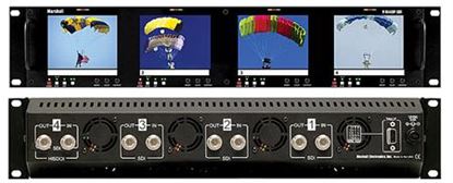 Picture of V-R44DP-SDI Four 4' Ultra High Resolution LCD Screen Rack Mount Panel with SDI Input