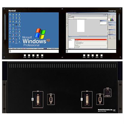 Obrázek V-R102DP-VGA Dual 10.4' VGA/DVI LCD rack mounted monitor